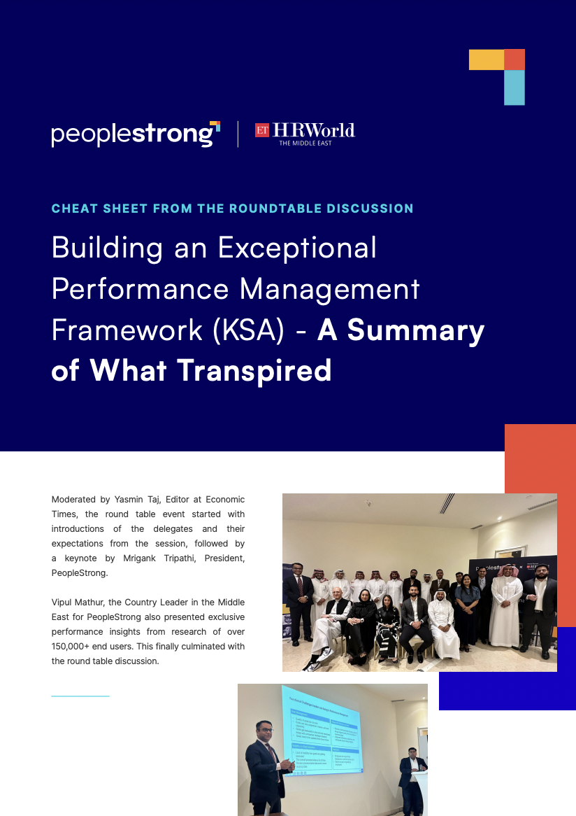 Building an Exceptional Performance Management Framework – Global Strategies with KSA Perspective