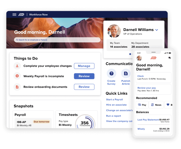 ADP Workforce HRMS Software Screenshot