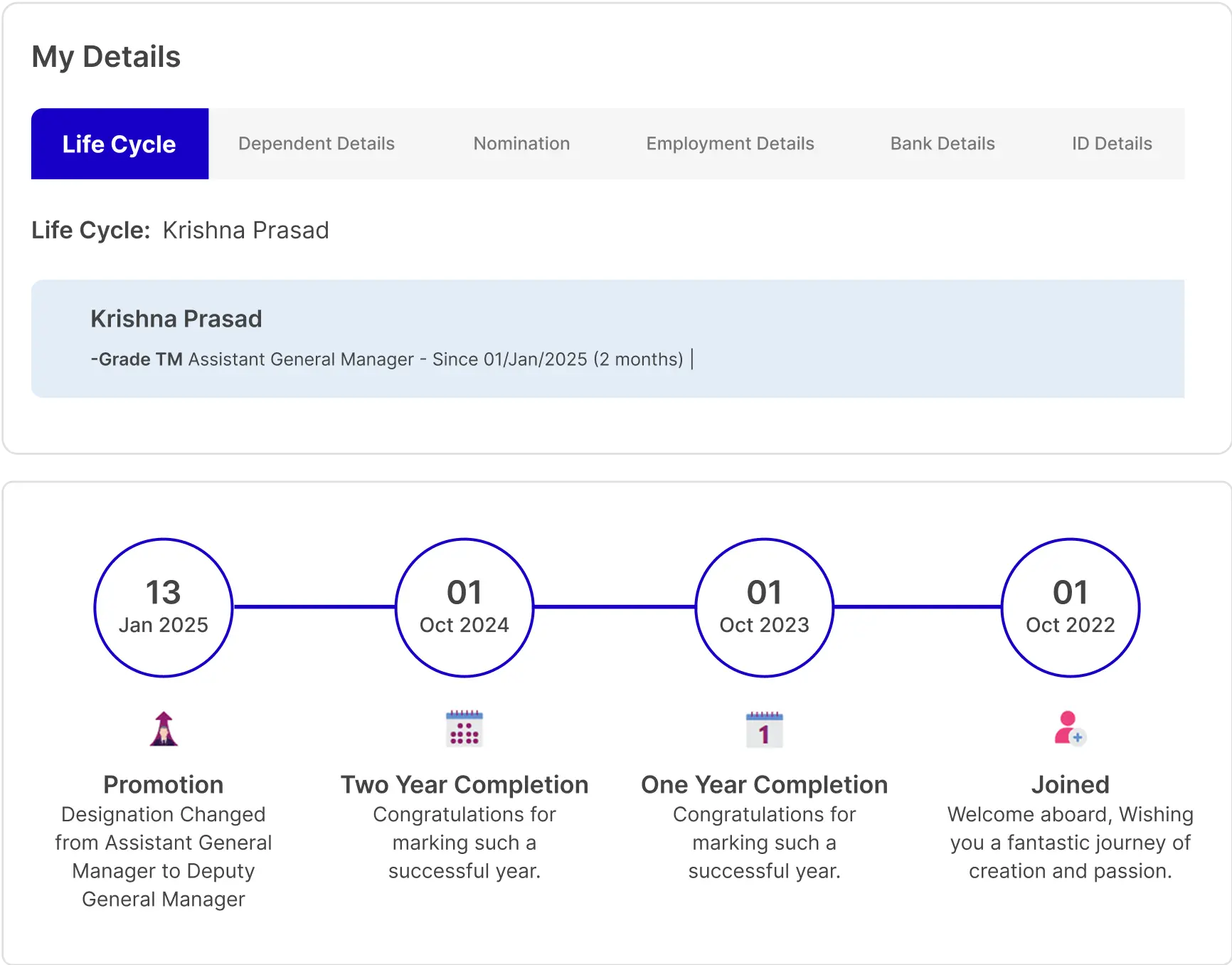 Employee Lifecycle Module Screenshot