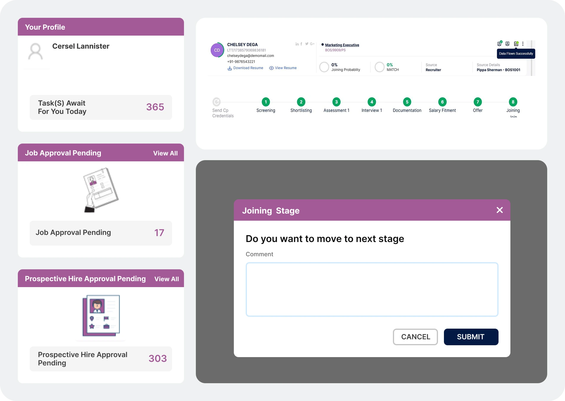 Recruitment management module in HRMS